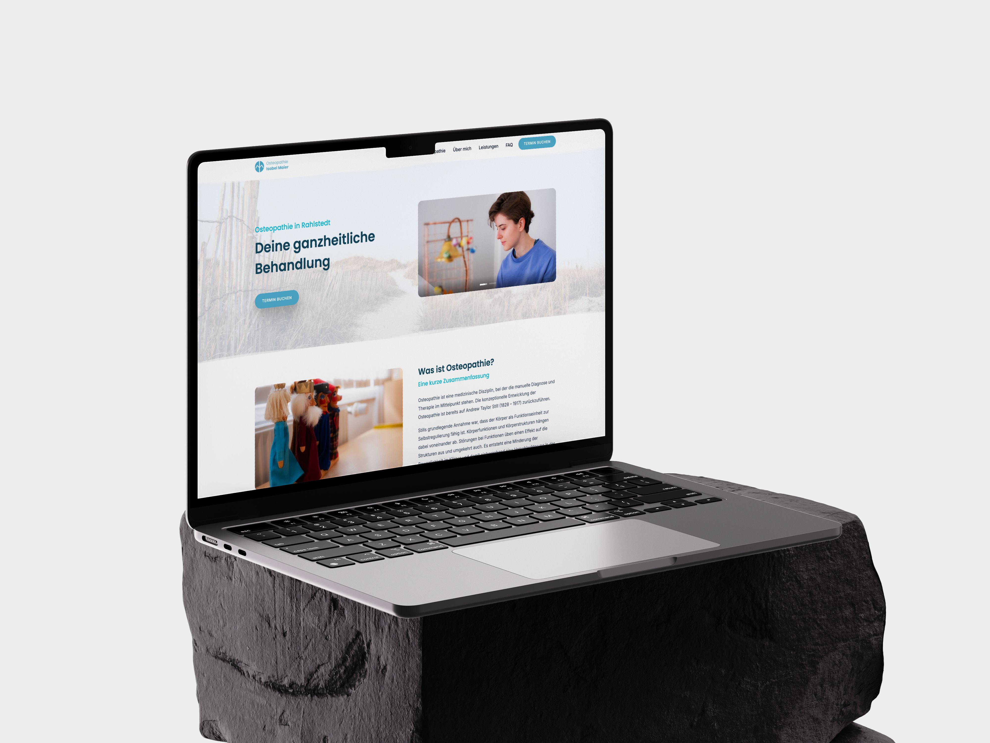 Onepage Website für die Osteopathie Isabel Maier